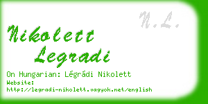 nikolett legradi business card